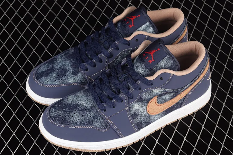 All categories Air Jordan Jordan series basketball shoes Air Jordan 1 Low G version pure original Air Jordan 1 Low AJ1 Joe 1 dark blue denim low-top cultural and leisure sports sneakers DH1259-400